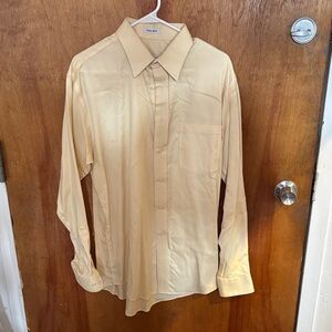 Joseph & Feiss Light Tan Long-Sleeve Dress Shirt